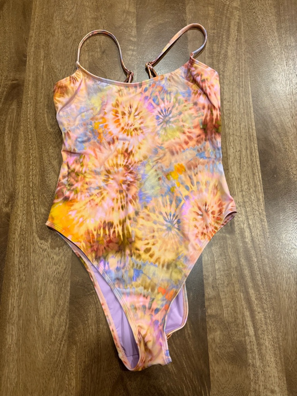 Andie x Marine layer Lavender and Multi-Color Tie-Dye Bikini